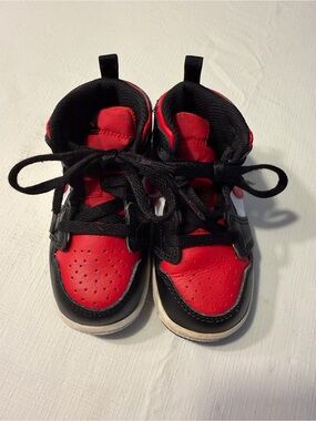 Nike Air Jordan Red and Black High-Top Sneakers
